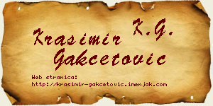 Krasimir Gakčetović vizit kartica